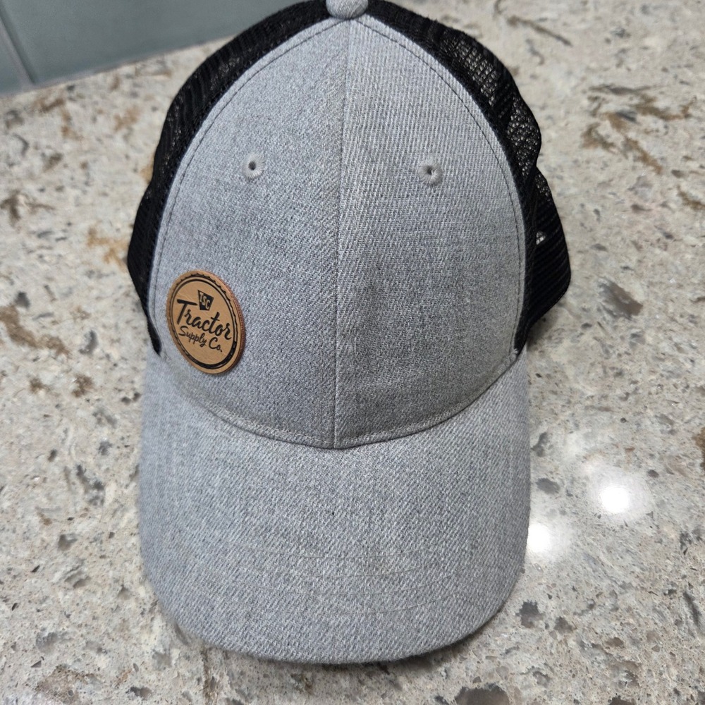 Tractor Supply Co. Hat Cap Trucker Style‎ Gray and Black Mesh Adjustable
